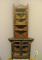 Antique Cedar Corner Cabinet
