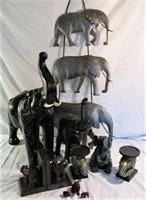 Elephant Decor, Bookends, Candle Holder & More