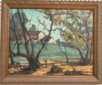 A Harvey B Colman Oil On Canvas landscape Autumn