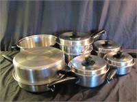 13 Pc. Colonial Wares Stainless Steel Pots & Pans