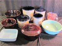 Vtg Ceramic Baking, Storage &  Crocks