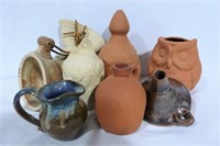 8 Earthen Ware Vases Jugs Plus