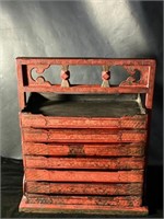 Vintage Chinese Oriental Jewelry Box- Stacking