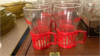 Coca Cola Pitcher and Glasses 9 pieces