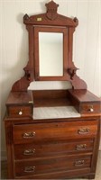 Antique Dresser  with Marble inlay with Mirror