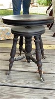 Glass Footed Piano Stool