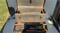 Craftsman toolbox with assorted hand tools