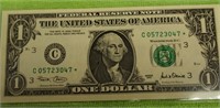 One Dollar Bill Star Note