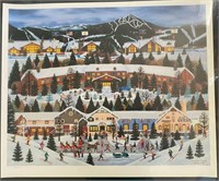 Wooster Scott Signed Lithograph- Sun Valley Winter