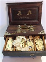 Old Mahjong Game, Bone Game Pieces