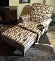 Quality Tufted Accent Chair & Ottoman