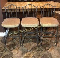 Iron Bar Stools - 3