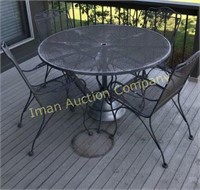 Expanded Metal Patio Table and Chairs