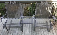 Expanded Metal Patio Rockers & Table