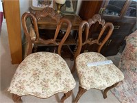 2 EMBROIDERED CHAIRS