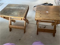 2 SMALL FOLDING TABLES