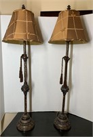Pr Buffet Lamps 38" Tall
