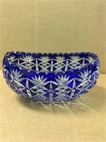 Vintage Cobalt blue Lead Crystal Bowl