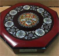 Vintage Chinese Snack Tray w/Lid Mother Pearls