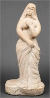 J. Todak Carved Stone Model Of A Woman