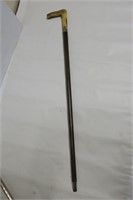 Wooden Walking Stick w/Stag Handle