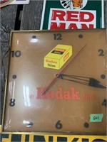Kodak Film Clock-Works-Needs New Bulb