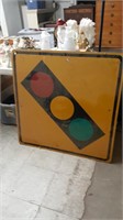 Large Stop Light Street Sign