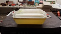 Yellow Pyrex Refrigerator Dish