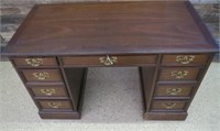 46"x23"x28" Wood 7 Drawer Desk