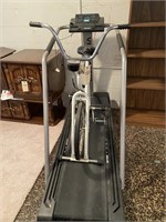 stationary bicycle and vita master treadmill