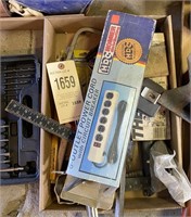 box of assorted tools