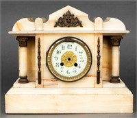 Greek Revival Onyx Mantle Clock