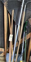 shovel and misc yard tools