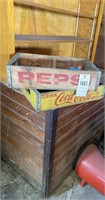 1 Pepsi, 1 Coca-Cola crate