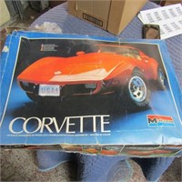 Assembled corvette  model.