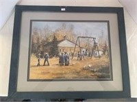 Framed Pic - 1992 Al Koenig /  Amish School Scene