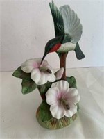 Hummingbird Figure - Pink Flowers