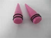 5/8" Pink Acrylic Tapers