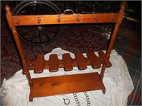 Mahogany antique boot rack