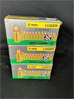 150 Rounds of 9mm Luger (Para) 9x19