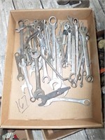 2 Flats of Wrenches & Hand Tools