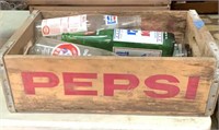 Pepsi crate and bottles