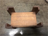 Vintage Walnut Desk Business Card Holder