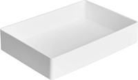 Plastic Desk Organizer - Accessory Tray, White