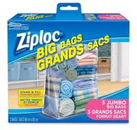 Ziploc Big Bags Storage Bags XXLarge Jumbo, 3