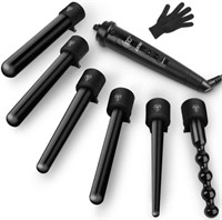 Curling Wand 6in1 LOETAD Curling Iron LED Screen