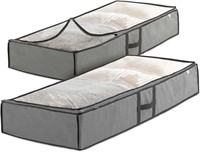 Under Bed Storage Containers with Zipper, 2-Pack