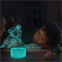 Ice Hockey 3D Lamp,FULLOSUN Bedside Illusion Night