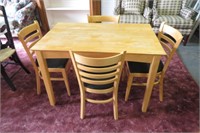 Wood Table with 2 Chairs 46 x 30 x 30