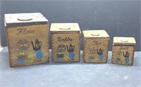 Wooden canister set